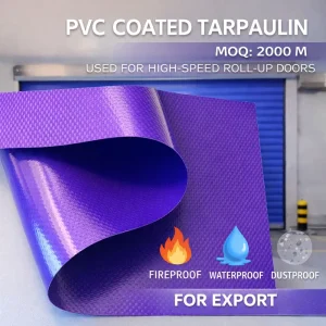 Heavy Duty High Tear Resistant Excellent Flexibility 1000D High Speed Door PVC Coated Tarpaulin