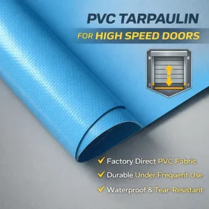 Heavy Duty Industrial Tear Resistant 1000D High Speed Roll up Door PVC Coated Tarpaulin
