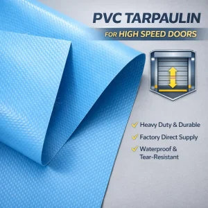 Heavy Duty Industrial Tear Resistant 1000D High Speed Roll up Door PVC Coated Tarpaulin