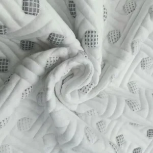 Heavy Duty Knitted Yarn Dyed Jacquard Stretch Organic Waterproof UV Resistant 100% Polyester Mattress Cover Fabric Bulk Supply