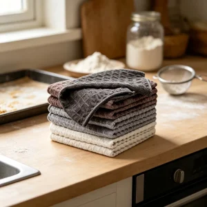 Heavy Duty Microfiber Waffle Cleaning Towel Durable Absorbent Lint Free Waffle Weave Cloth for Kitchen Car Detailing