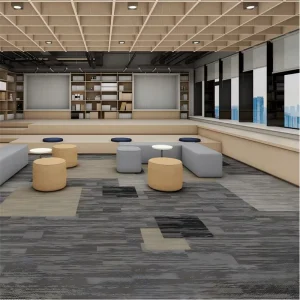 Heavy Duty Modular Floor Carpet Flame Retardant Wear Resistant Carpet Tiles for Cinema Theater Concert Hall