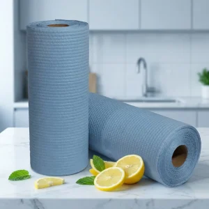 Heavy Duty Nonwoven Industrial Wipes Roll Lint-Free Kitchen Oil Cleaning Cloths Plain Style