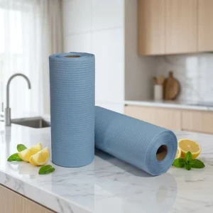 Heavy Duty Nonwoven Lint-Free Kitchen Oil Cleansing Wipes Roll Plain Style Cleaning Cloths