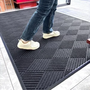 Heavy Duty Traffic Guard Doormat Luxury Low Profile Indoor Outdoor Door Mat Durable Rubber Backing Commercial Washable Welcome