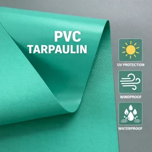 Heavy Duty UV Resistant Waterproof Woven Plain Industrial Grade PVC Coated Tarpaulin for Grain Cover