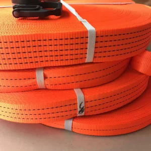 Heavy Duty Webbing Stock 50mm Orange Nylon Webbing Sling Webbing for Truck Car Towing Tape