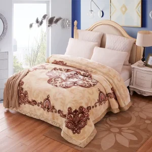 Heavy Korean Mink Blanket King Size Soft and Warm 2 Ply Raschel Bed Blanket for the Cold Night Normal Cloudy Quality