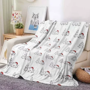 Heavy Soft Flannel King Size Blanket Single Side Printed with Custom Character Logo for Double Bed