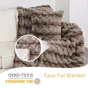 Heavy Solid Faux Fur Four Seasons Custom Design Fluffy Thick Luxury Throw Blanket OEM ODM for Bedroom Sleeping