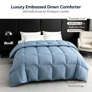 Heavy Warm Goose Down Quilt Box Stitched Prevent Filling Shift Luxury Home Summer Bedding Comforter Duvet Insert Queen Organic