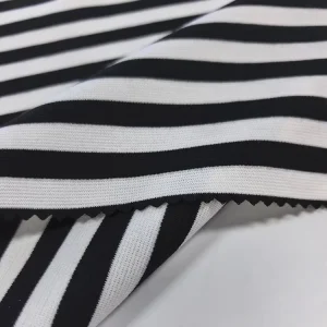 Heavy Weight 280GSM Double Side Knitted Yarn Dyed Stripe Roman 95% Polyester 5% Spandex Ponte Roma Fabric For Pants Tracksuit