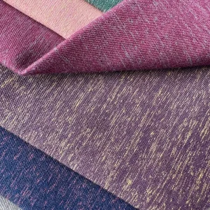 Heavy Weight Waterproof Breathable Eco-friendly 100% Polyester Plain Weave Upholstery Cushion Pillow Faux Linen Fabric