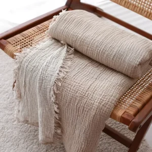 Heavy extra Large Soft Four Season Blanket Brown Home Throw Natural Fringe Size Can Be Customized Brown