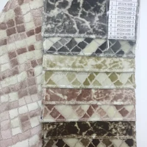 Heavyweight 100% Polyester Two Color Jacquard Cutting Pile Velvet Fabric for Sofa