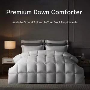 Heavyweight Four Seasons Winter Warm Breathable Eco-Friendly Bioclean Quilted 95% Goose Down 800g Comforter Downproof Jute Shell