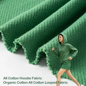 Heavyweight GRS Organic Cotton French Terry Fabric Ripstop Stretch Durable Knit Fabric for Premium Hoodies Loungewear Streetwear