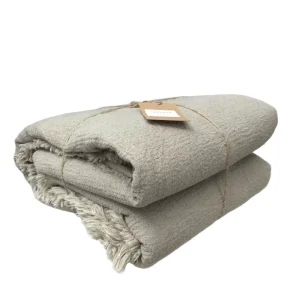 Heavyweight Hemp Tassel Throw Blanket Zen Inspired Japanese Style Sofa Cover Blanket with Moisture Wicking Breathable Design