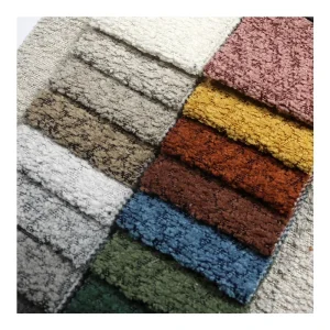 Heavyweight Plain Woven Polyester Velvet Sofa Fabric 260 GSM Custom for Furniture Textile