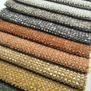Heavyweight Woven Chenille Fabric 100% Polyester Dyed Customizable for Sofa and Curtains