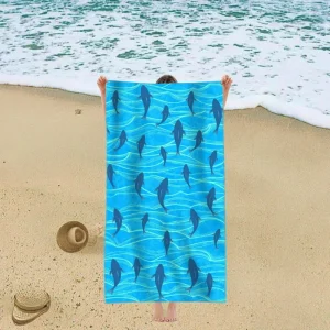 Heenlong 70*140cm Large Microfiber Terry Beach Towels Quick Dry with Custom Logo Printing Tropical Sports Pattern