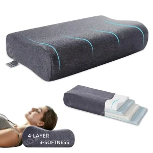 Height Adjusting Sleeping 3 layer king Contour Pillow Memory Foam Insert Bed Layer Multi Layered Pillows