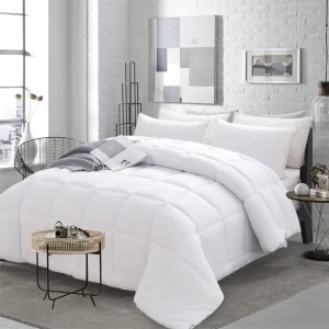Heniemo White Luxury Soft Bedding Bed Comforter Sets Goose Down Comforter