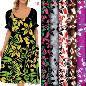 Henry Textile Eco Friendly Lightweight Colorful Leaves Tropical Island Style Twill 100%Polyester Digital Printed Fabric Outdoor