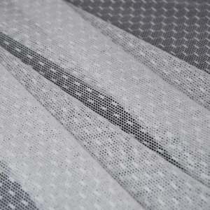 Hexagonal Connecting Thread Knitted Mesh Gauze Lace Jacquard Fabric High-Drape Abrasion-Resistant Modern Style