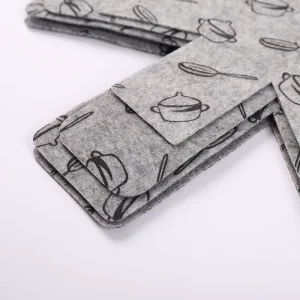 Hexagonal Non Slip Heat Resistant Felt Pot Mat Water Absorbent Non Woven Table Placemat for Cookware Protection