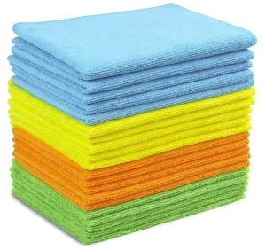 High Absorbency Streak Free 350GSM 16*16 Inch Microfiber All Working Towel for Glass Kitchen Car and Office Cleaning