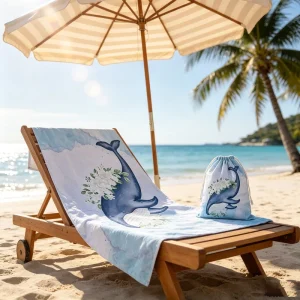 High Absorbent Beach Towel Quick Dry Soft Absorbent Microfiber Pool Beach Towel Custom Logo Beach Towel with Travel Bag