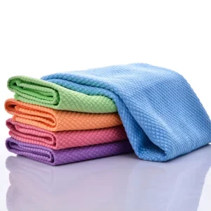 High Absorbent Fish Scales Microfiber Cloths for Streak Freely Surfaces in Kitchen and Home