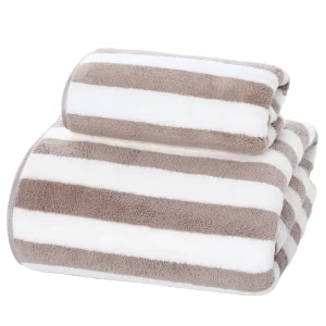 High Absorption Checkered Woven Microfiber Kitchen Quick-Dry Coral Velvet Towel