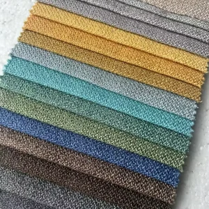 High Color Fastness Waterproof Anti UV Recycled GRS Sustainable Breathable Modern Outdoor Patio Furniture Faux Linen Fabric