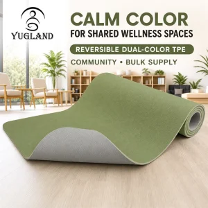High Contrast Dual Color TPE Yoga Mat Non Slip Exercise Pad for Fashion Fitness Pilates Gym Factory Vendor