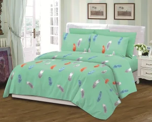 High Density Brushed Knitted Polyester Floral Comforter Set for All Season Use
