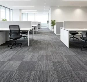 High Density Carpet Tile 60x60cm Non-woven Backing Solution Dyed Nylon Sound Absorbing Stain Resistant Office Space