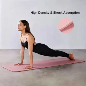 High Density Cushioned Fitness Mat for Pilates Home Workout & Floor Protection Gym Equipment