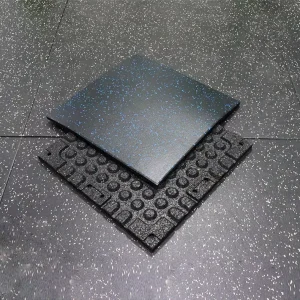 High Density EPDM Gym Floor Rubber Mats Shock Absorbing and Noise Reduction Flooring Tile Mats for Exercise