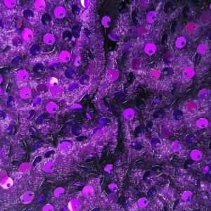 High Density Knitted Lace Fabric with Sequin Embroidery for Wedding Dresses Evening Gowns Party and Bags