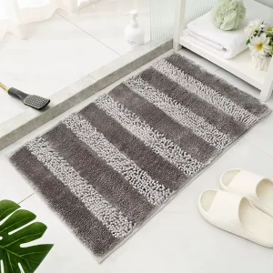 High Density Luxury Eco Friendly Non Slip Chenille Bath Mats for Bathroom Rugs Extra Soft Absorbent Shaggy Microfiber Modern Mat