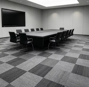 High Density Modular Carpet Tile 60x60cm Non woven Backing Solution Dyed Nylon Heavy Duty Anti Static Office Building