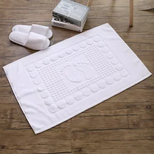 High Density Non Skid Shower Tub Mat Spa Grade Home Decor Luxury Cotton Bath Mat Super Absorbent Plush Anti Slip Bathroom Rug