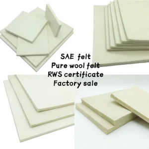 High Density SAE F1 F5 Grade Custom Cut 100% Pure Wool Industrial Felt Sheets Wool Felt