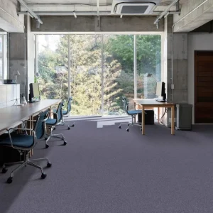 High Durability Dual Grain Carpet Tiles Solid Thin Strip Factory Direct Noise Insulation Modular Mat for Public Lobby