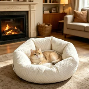 High Elastic Polyester Fiber Cat Bed Waffle Fabric Waterproof Orthopedic Couch for Dogs Human Dog Sofa Bed