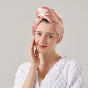 High Elasticity Satin Hair Towel Super Absorbent Fast Dry Microfiber Wrap Turban Long Thick Wet Hair Drying Towel Bonnets