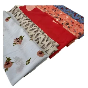 High End 100% Polyester Floral Textiles Printing Plain Crepe Printed Chiffon Fabric for Women Dress