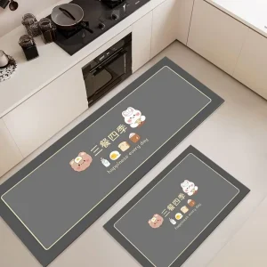 High End Modern Style Anti Slip Kitchen Rug Waterproof Washable Door Mat Carpet Anti Fouling Cushioned Kitchen Mat for Festivals